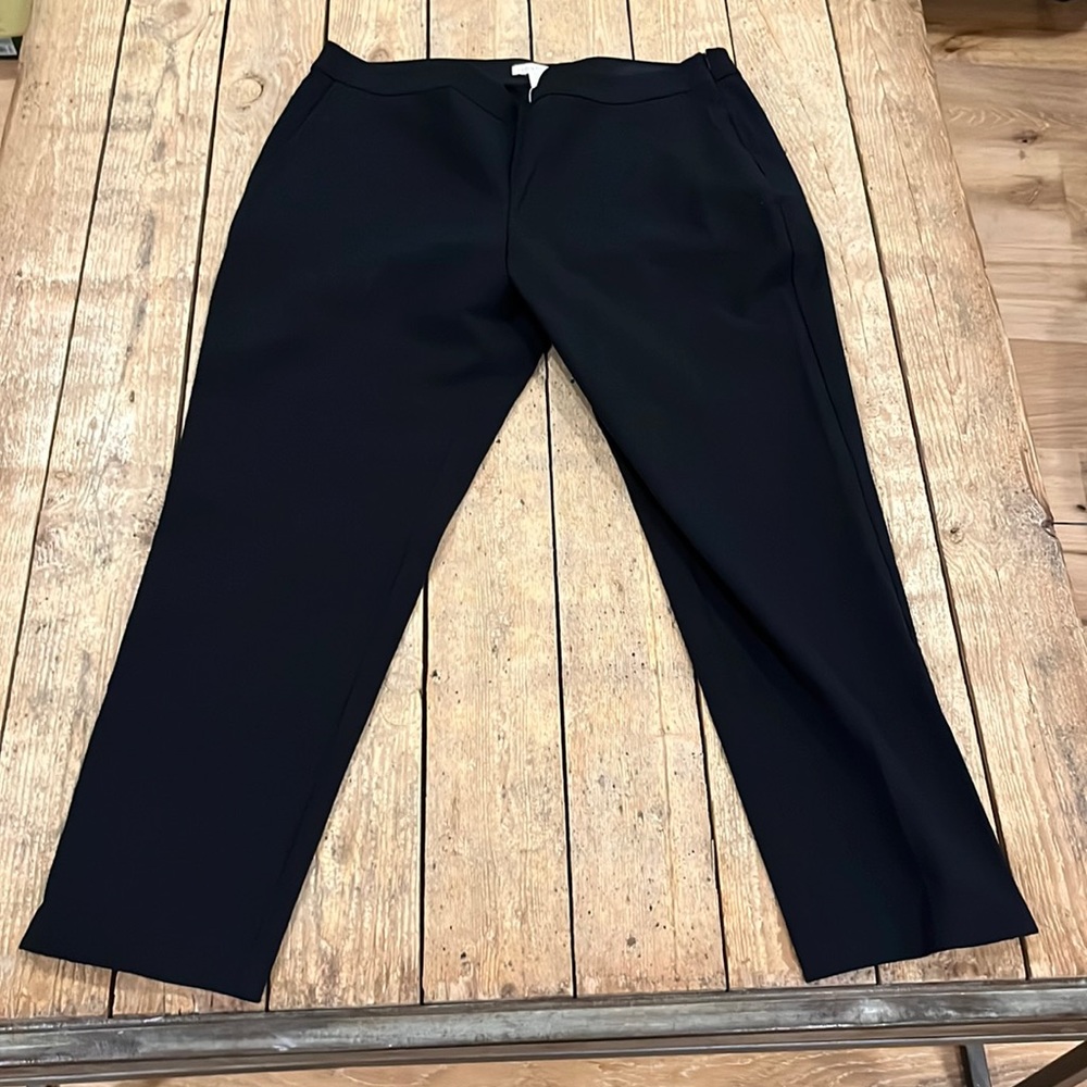 Black Eileen Fisher organic cotton bistretch twill trousers